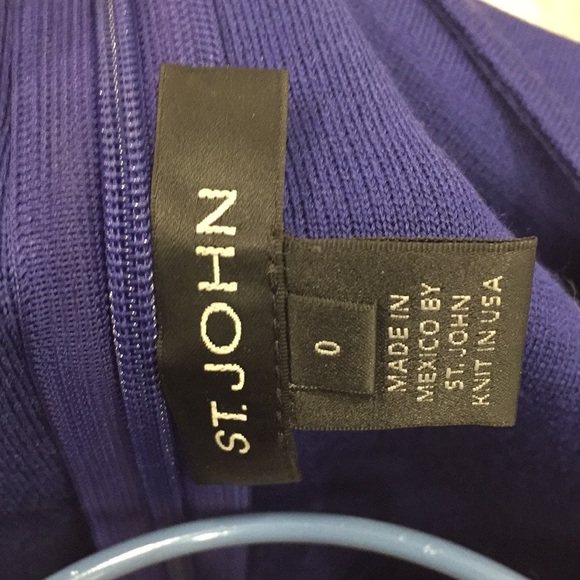 St. John Collection Milano Knit Peplum top - Picture 3 of 3